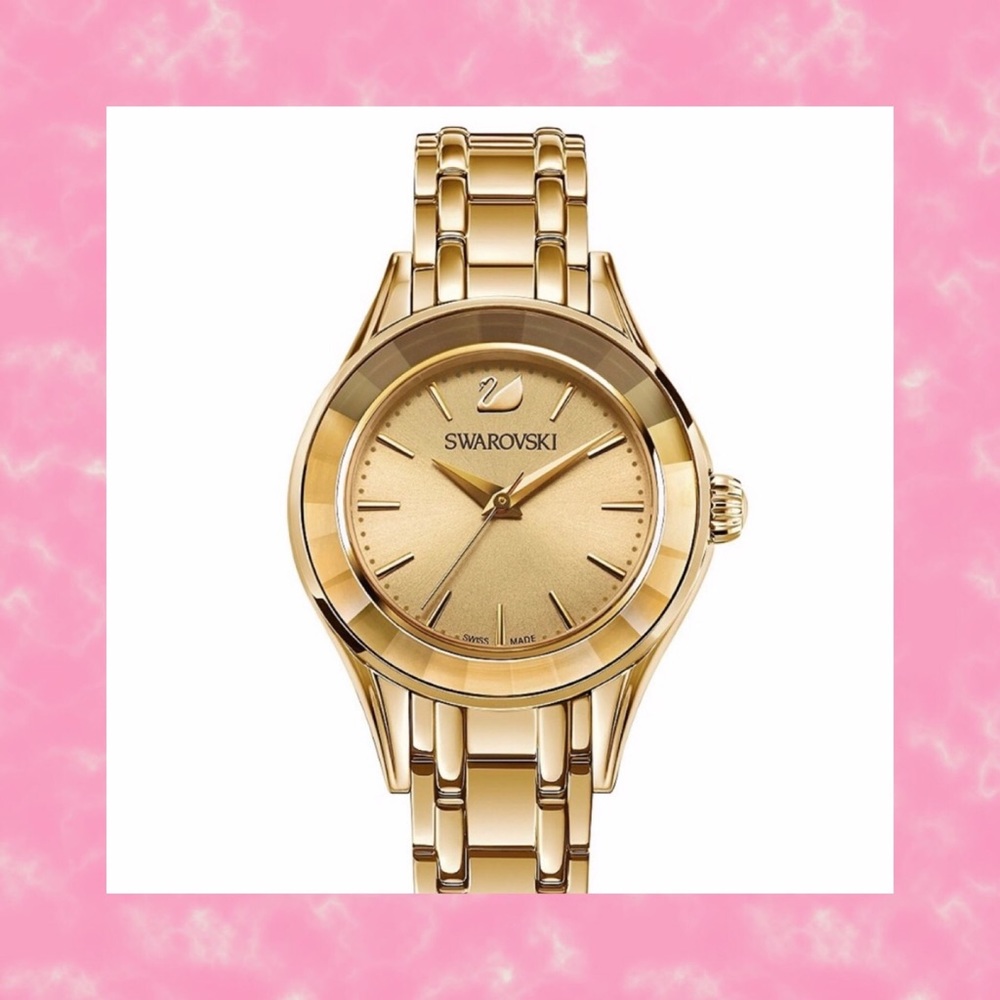 Swarovski Alegria Gold Crystal Bezel Watch New